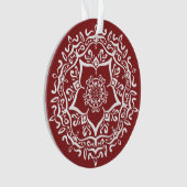 Cranberry Mandala Ornament (voorkant)