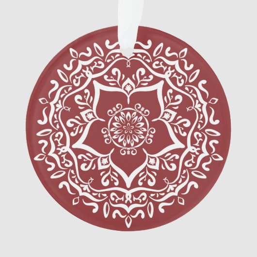 Cranberry Mandala Ornament (voorkant)