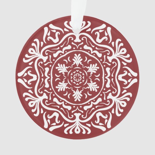 Cranberry Mandala Ornament (voorkant)