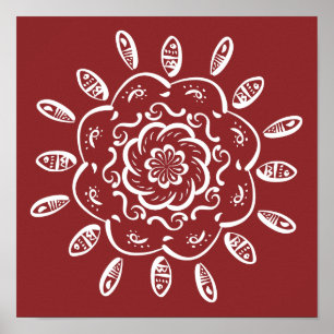 Cranberry Mandala Poster