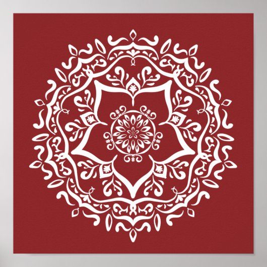 Cranberry Mandala Poster (Voorkant)