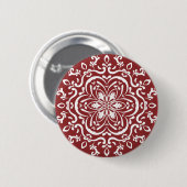 Cranberry Mandala Ronde Button 5,7 Cm (Voorkant /achterkant)