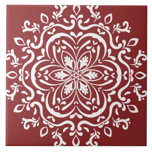 Cranberry Mandala Tegeltje (Voorkant)