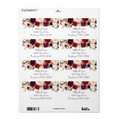 Cranberry Marsala retouradres etiket (Full Sheet)