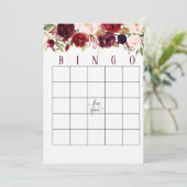 Cranberry Marsala Vrijgezellenfeest Bingo Cards Kaart (Staand voorkant)