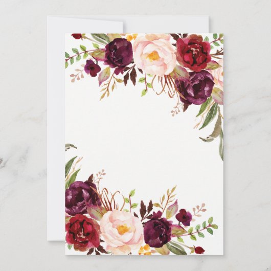 Cranberry Marsala Vrijgezellenfeest Bingo Cards Kaart (Achterkant)