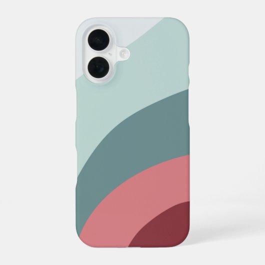 Cranberry & Mint Boho Color Flow iPhone 16 Hoesje (Achterkant)