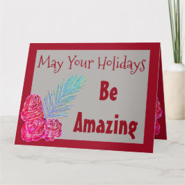 Cranberry Moderne Kerstmis Wenskaart Kaart