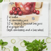 Cranberry Moscow Mule Recept Keukenhanddoek (Gevouwen)