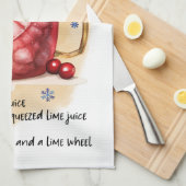 Cranberry Moscow Mule Recept Keukenhanddoek (Quarter Fold)