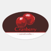  cranberry ovale Sticker (Voorkant)