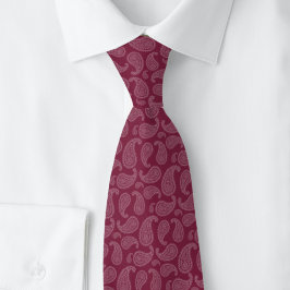 Cranberry Paisley Stropdas