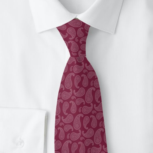 Cranberry Paisley Stropdas