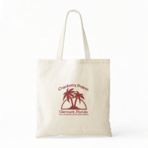 Cranberry Palms Canvas tas