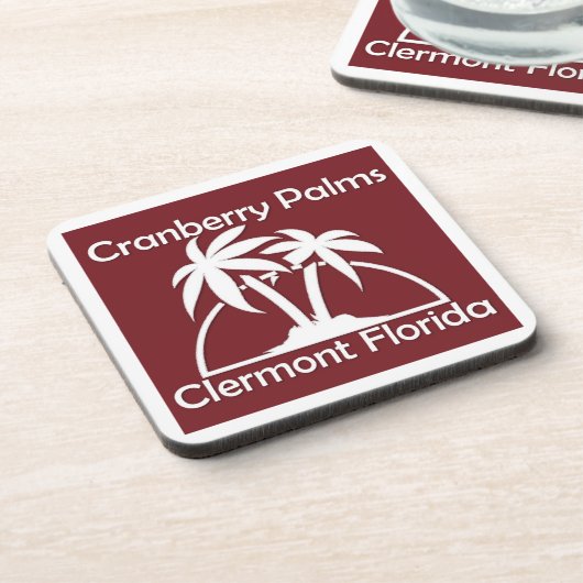 Cranberry Palms Coasters Bier Onderzetter (Linkerzijde)