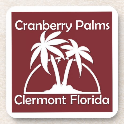 Cranberry Palms Onderzetters (Voorkant)