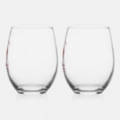 Cranberry Palms Stemless Wine Glasses Wijnglas Zonder Voet (Links)