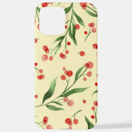 Cranberry Pattern Fruit and Natuur iPhone CASE 12 Pro Max Hoesje