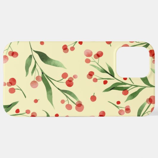 Cranberry Pattern Fruit and Natuur iPhone CASE iPhone Hoesje (Achterkant horizontaal)
