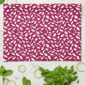 Cranberry-penseelstreken Theedoek (Gevouwen)