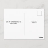 Cranberry Photo Holiday Save the Date Invitation  Briefkaart (Achterkant)