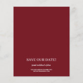 Cranberry Photo Wedding Save the Date (Achterkant)