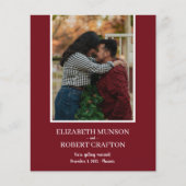Cranberry Photo Wedding Save the Date (Voorkant)