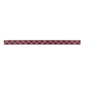 Cranberry Plaid Ribbon Satijnen Lint (Voorkant)