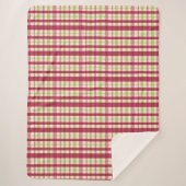 Cranberry Plaid Sherpa Deken (Voorkant)