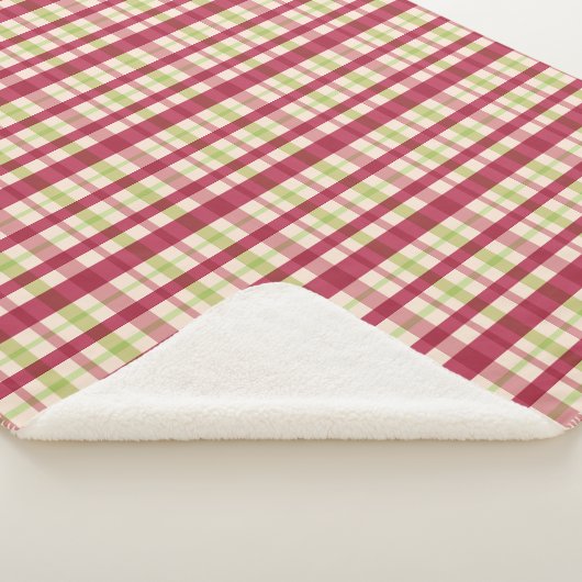 Cranberry Plaid  Sherpa Deken (3/4)
