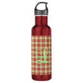 Cranberry Plaid Waterfles (Voorkant)