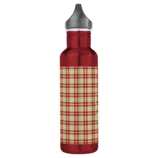 Cranberry Plaid  Waterfles (Links)