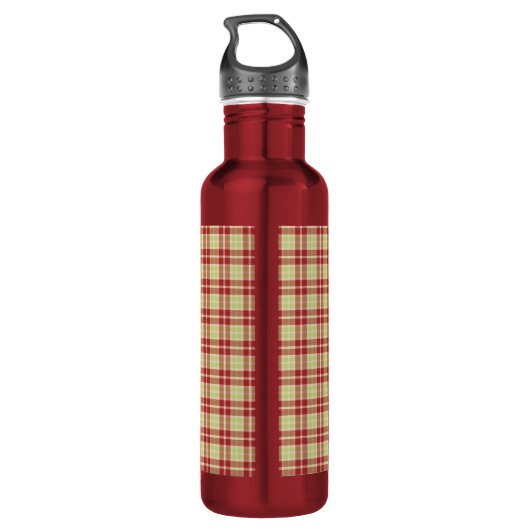 Cranberry Plaid Waterfles (Achterkant)