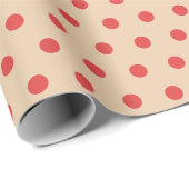 Cranberry PolkaDots Inpakpapier (Rol Hoek)