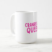Cranberry Queen Mug Funny Thanksgiving Coffee Cup Koffiemok (Voorkant links)