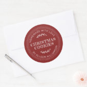 Cranberry Red Christmas Cookie Label (Envelop)
