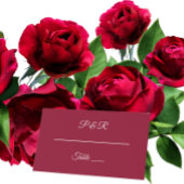 Cranberry Red Eenvoudig gestileerd script bruiloft Plaatskaartje