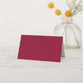 Cranberry Red Eenvoudig gestileerd script bruiloft Plaatskaartje (Achterkant)