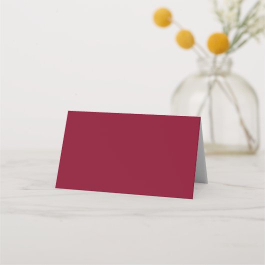 Cranberry Red Eenvoudig gestileerd script bruiloft Plaatskaartje (Achterkant)
