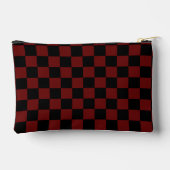 Cranberry Red en Black Checkerboard Patroon Etui (Achterkant)