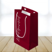 Cranberry Red gestileerde script bruiloft bruidsme Klein Cadeauzakje