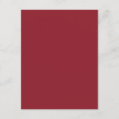 Cranberry Red Modern Edge Elegant Monogram Details Informatiekaartje (Achterkant)