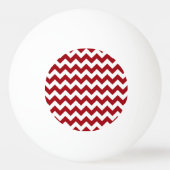 Cranberry Red White Chevron Zig-Zag Pattern Pingpongbal (Voorkant)
