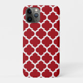 Cranberry Red White Moroccan Quatrefoil Pattern #5 Case-Mate iPhone Case (Achterkant)