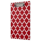 Cranberry Red White Moroccan Quatrefoil Pattern #5 Klembord (Links)