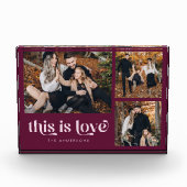 Cranberry Retro Dit is Love Collage Fotoblokken (Voorkant)