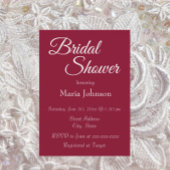 Cranberry Rode Bruiloftsontvangst Kaart