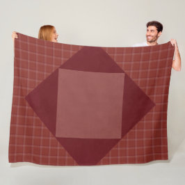 CRANBERRY RODE HERFST PLAID PATTERN FLEECE DEKEN