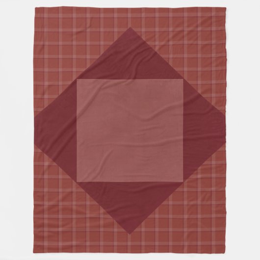 CRANBERRY RODE HERFST PLAID PATTERN FLEECE DEKEN (Voorkant)