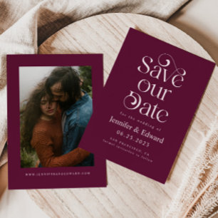 Cranberry Rode Typografie Trouw  Save The Date